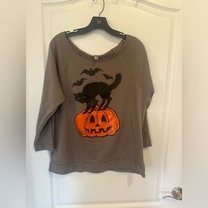 Next Level Women’s off the shoulder Halloween raglan sweatshirt size xxl